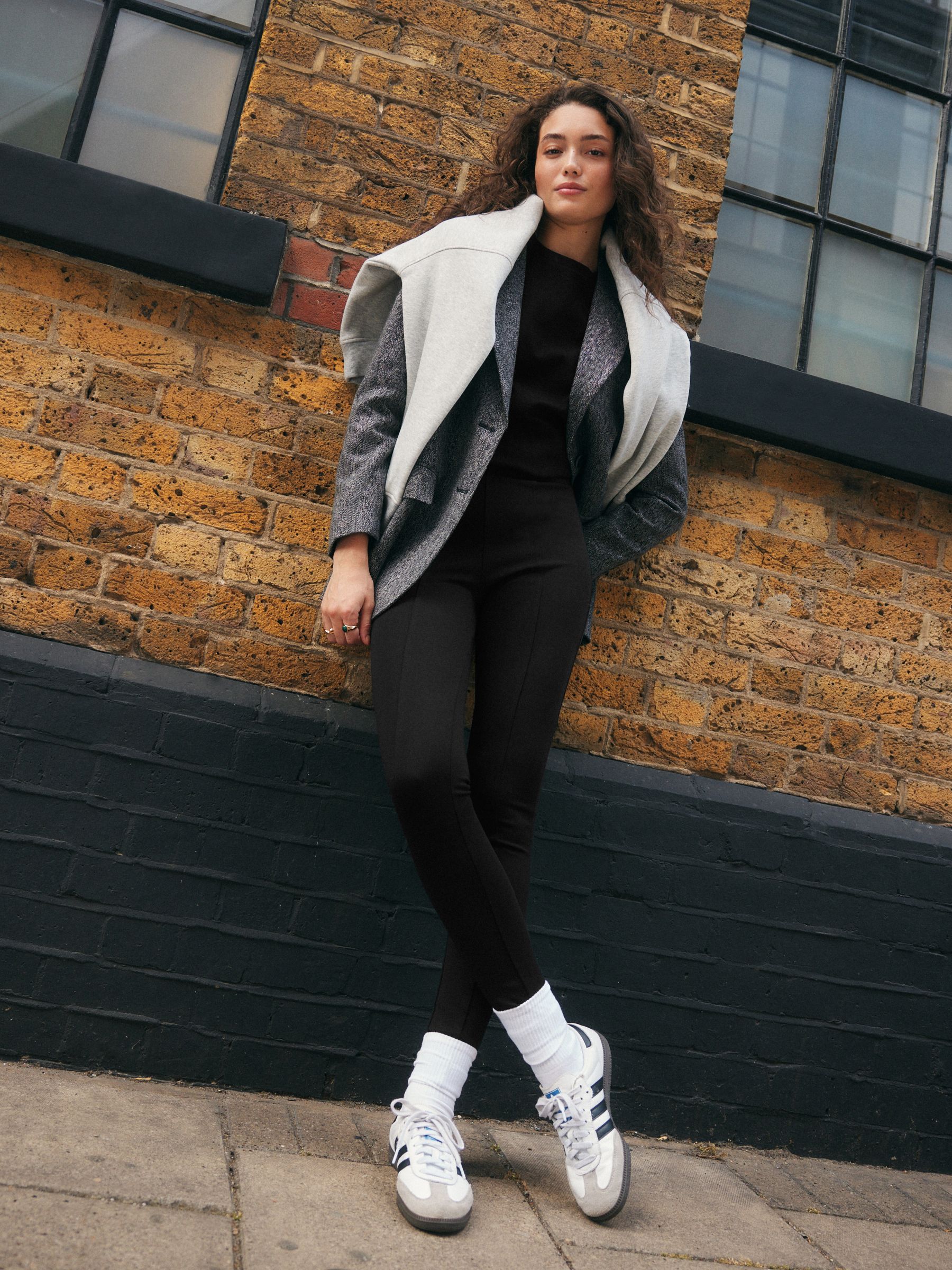 Zwart - Legging van ponte-stof