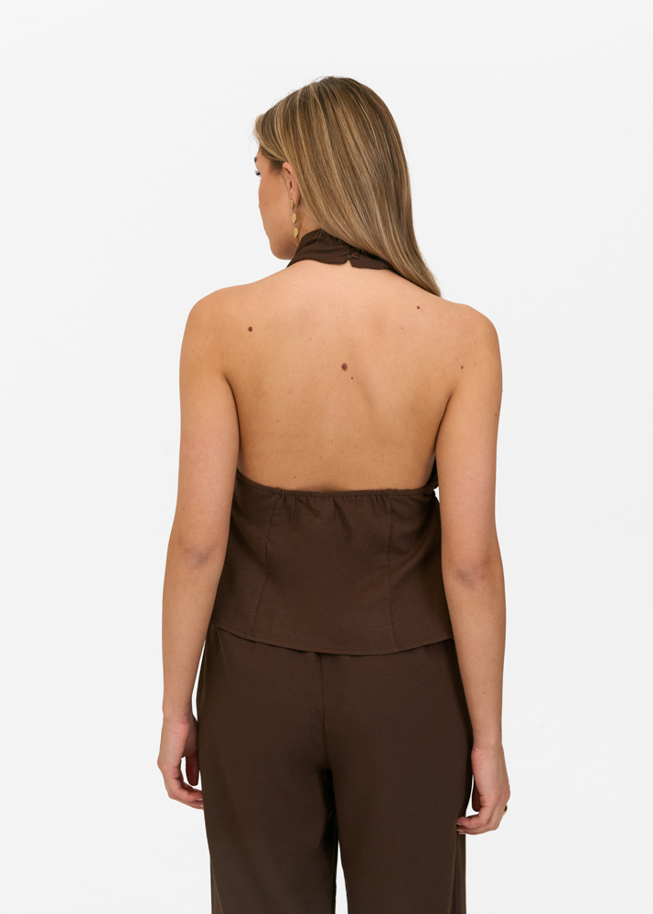 Annelieke top choco bruin