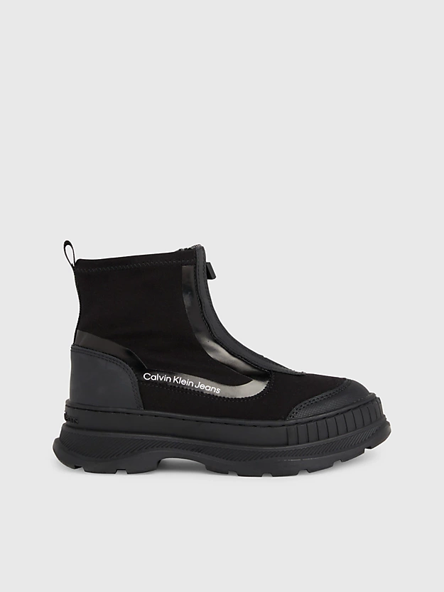 Botas infantis com zíper frontal