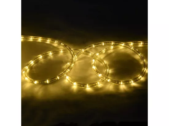10m tube lumineux extérieur led guirlande lumineuse, avec 360 lampes et adapteur beige