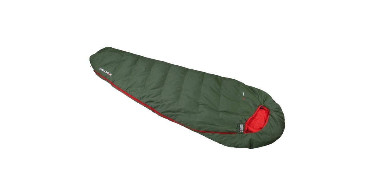 High PeakPak 600 slaapzak  (Groen/rood)