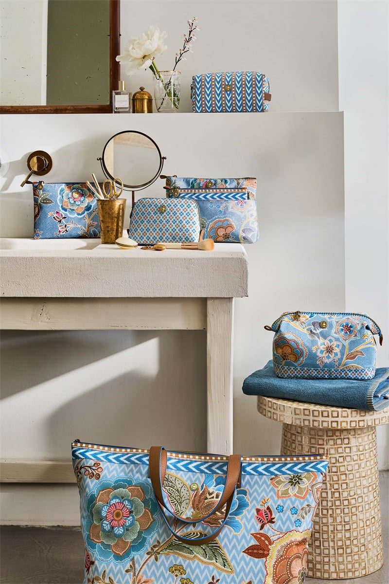 Pip Studio Caryn Cosmetic Bags Combi Matata Blue
