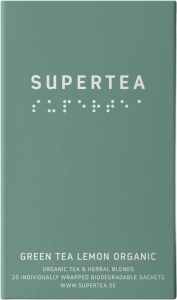 SUPERTEA Green Tea Lemon Organic Beutel, 20 Stück