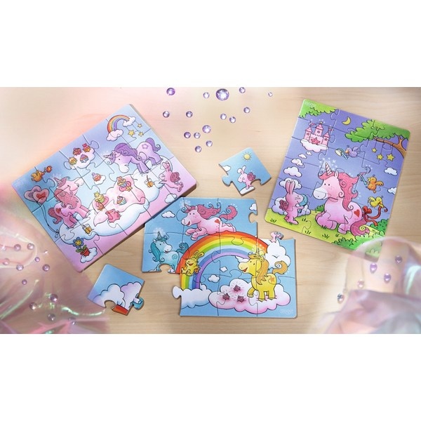 Haba Puzzel 3 in 1 Eenhoorn fonkelglans