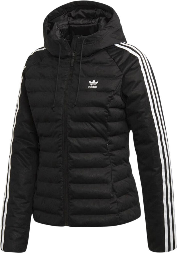 adidas hooded slim jacket Sort