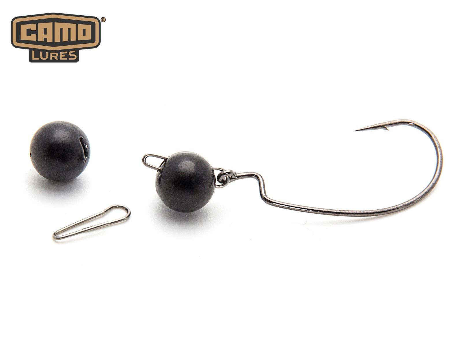 CAMO Tungsten Flexible Head - BLACK 6g (2 Stk.)