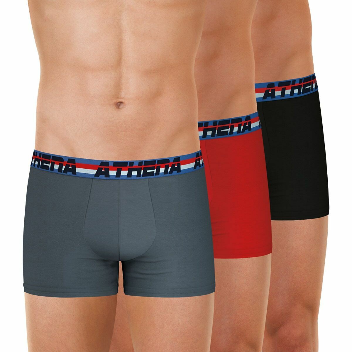 ATHENA<br>Conjunto de 3 cuecas boxer totalmente elásticas