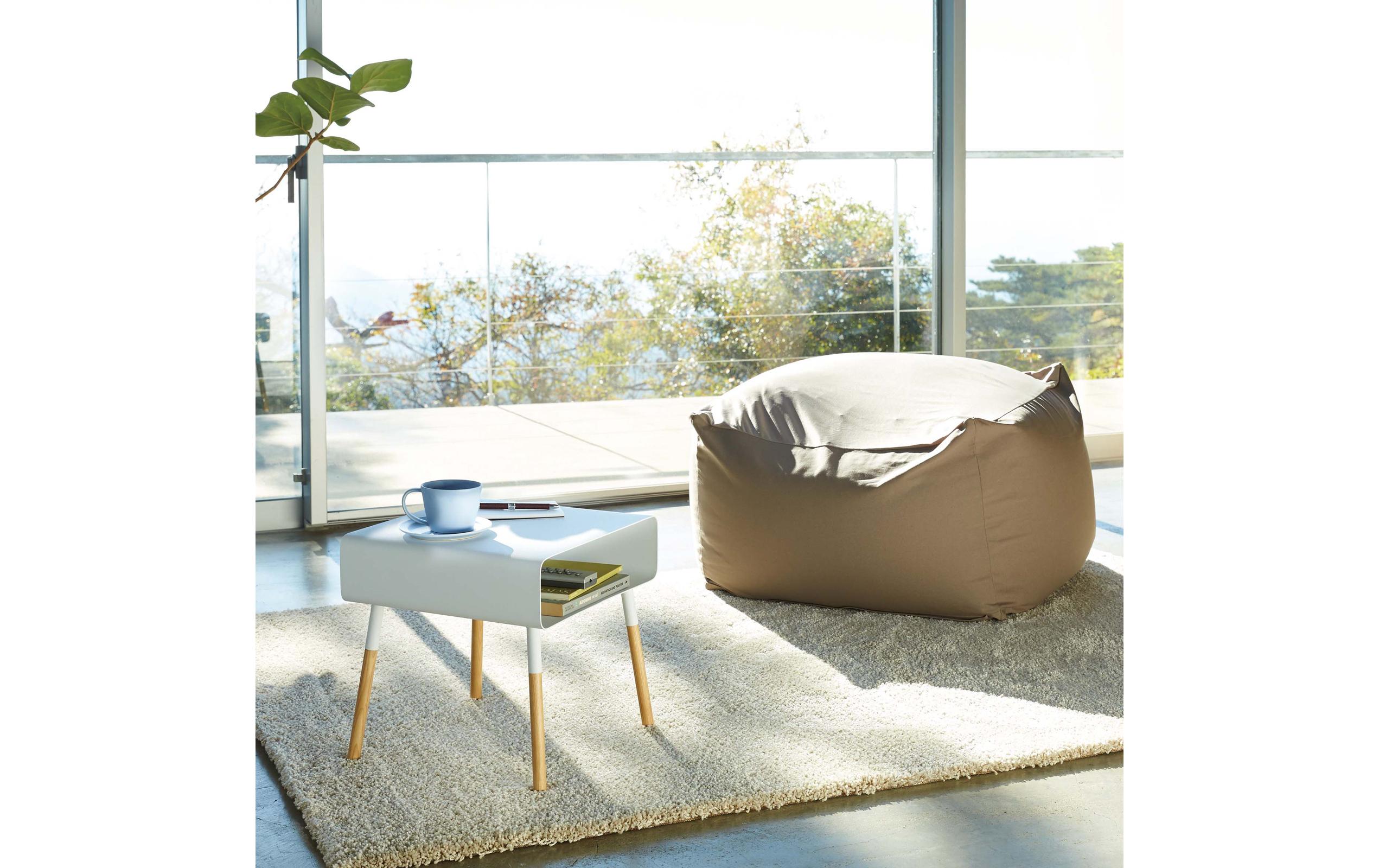Beistelltisch Plain 35 x 35 cm, Weiss<br>Couchtisch