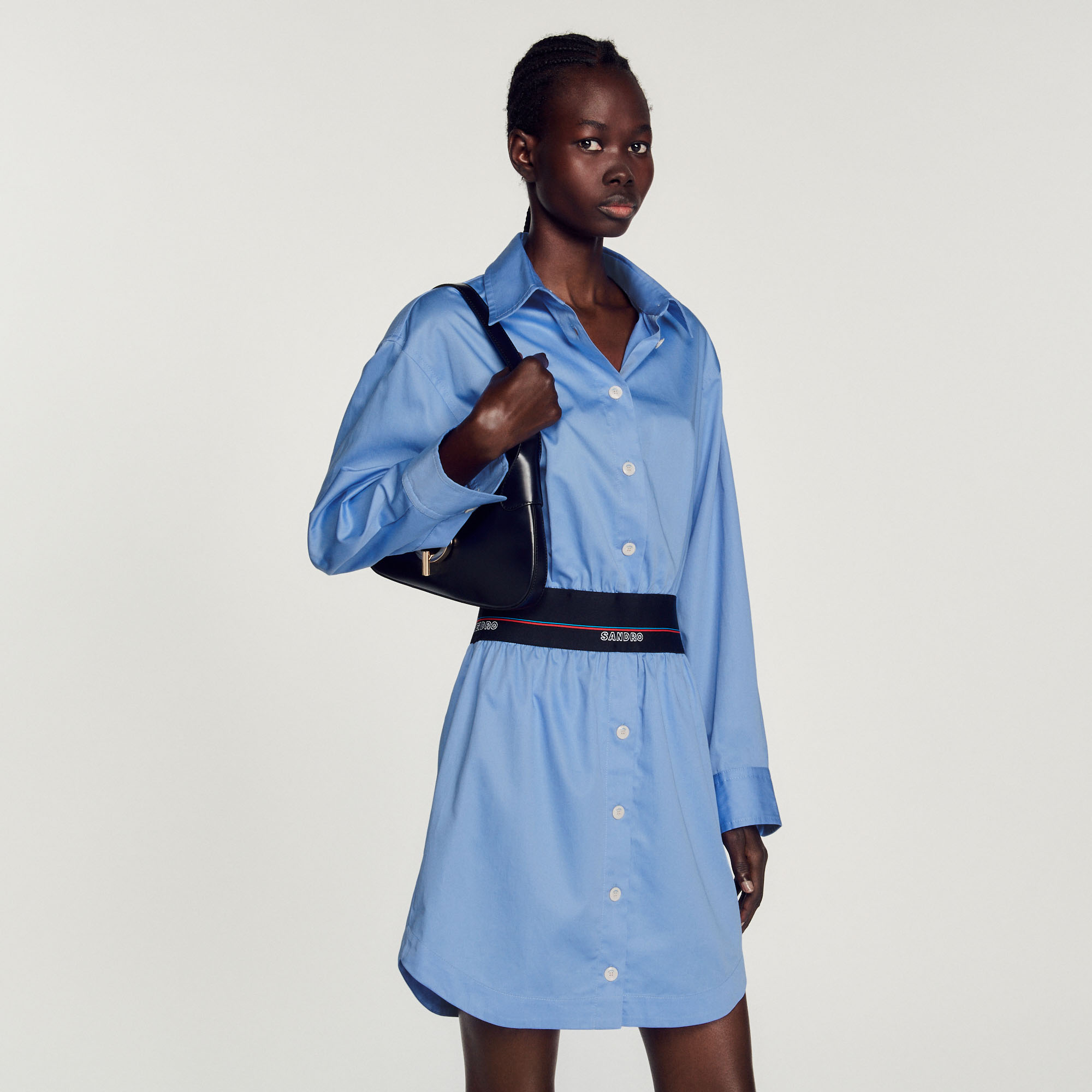 Robe chemise avec elastique