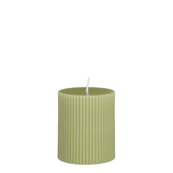 Pilaar kaars licht groen - h8xd7cm
