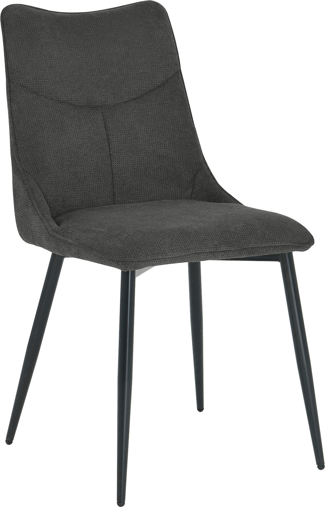 byLIVING Esszimmerstuhl »Carlo« (Set) 2 Stk.Gestell Metall schwarz, Küchenstuhl, Webstoffbezug, diverse Farben