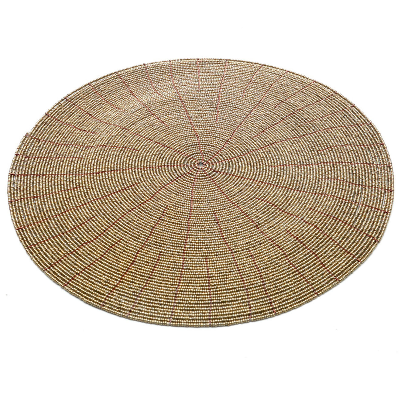 Bazar Bizar Set de table en perles doré - D.30 cm