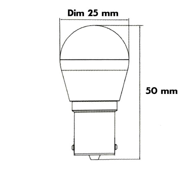 Ampoule LED BA15S 60lm 0W6