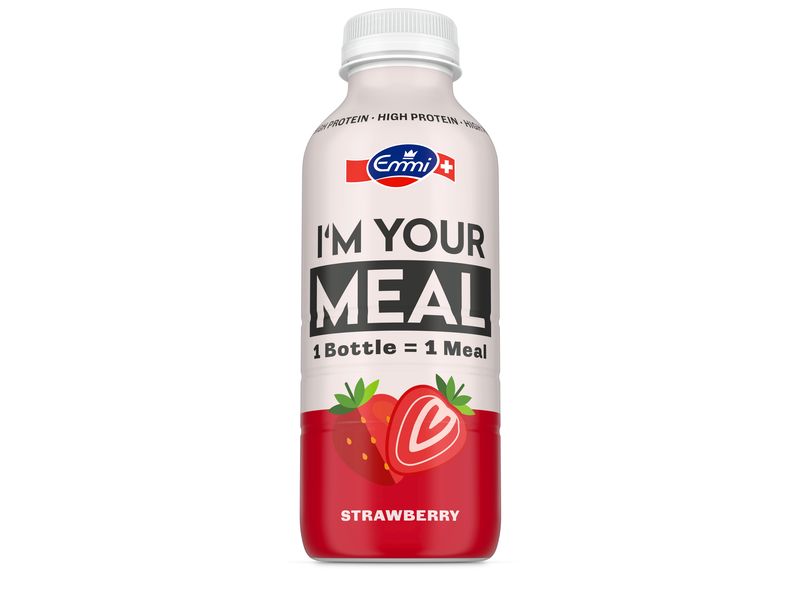 Emmi Trinkmahlzeit Strawberry 6x 500 ml Milchgetränk mit Erdbeersaft und Rapsöl