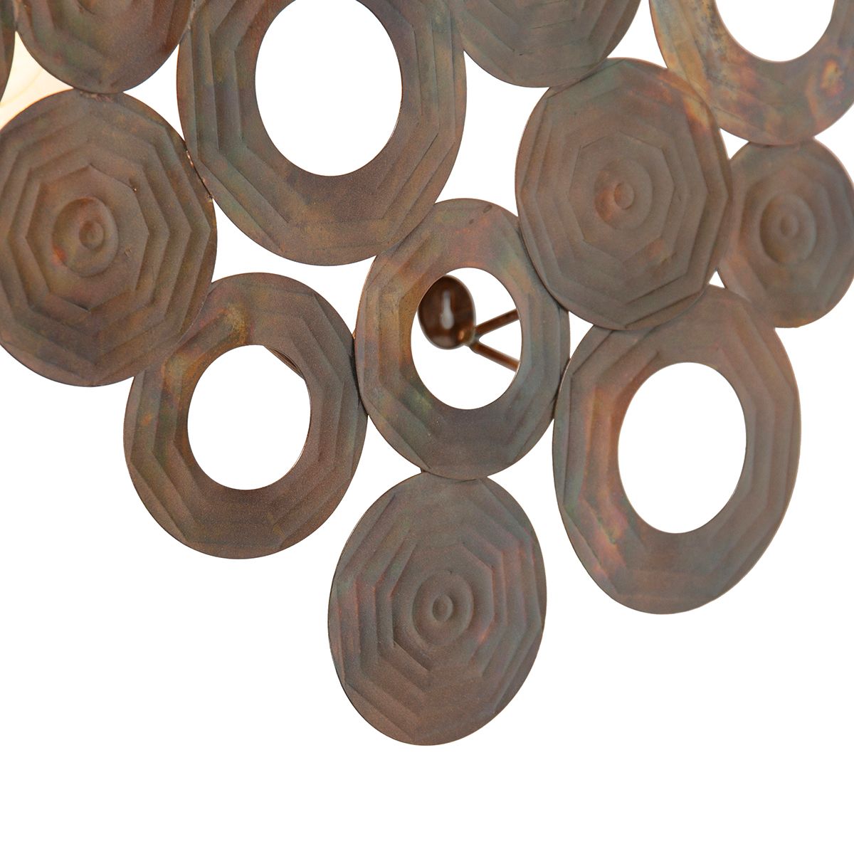 Art Deco wandlamp koper 77 cm - Circles