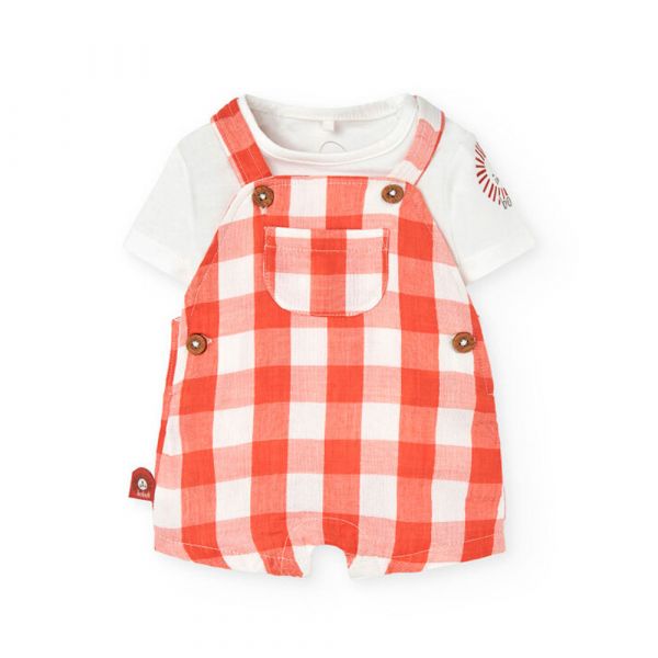 Boboli Conjunto De Manga Curta Knit Combined 1 Meses Chemical White