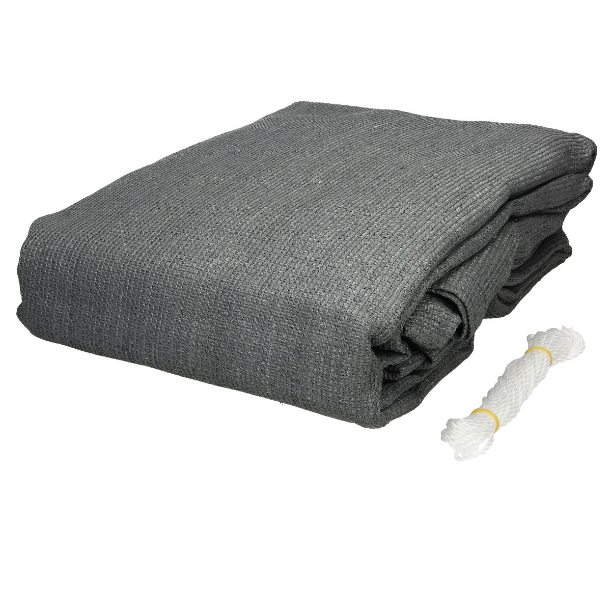 ECD Germany Zonnescherm 3,6 x 3,6 x 3,6 m Driehoek Grijs, 100% HDPE UV-bescherming Waterafstotend Weerbestendig Ademend, incl. bevestigingstouwen, Schaduwleverancier voor Terras, Balkon & Tuin