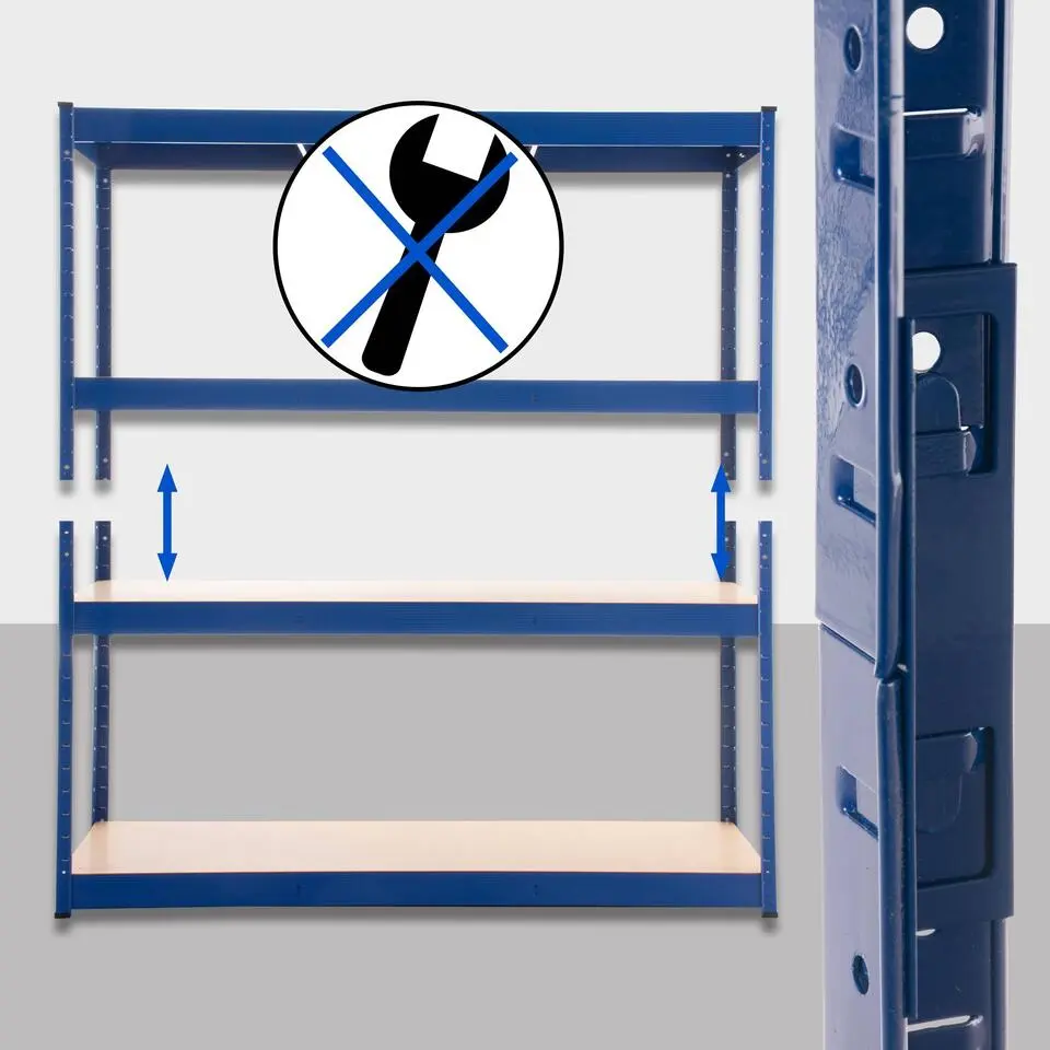 CLP Stellingkast Schwerlastregal Metaal - blauw