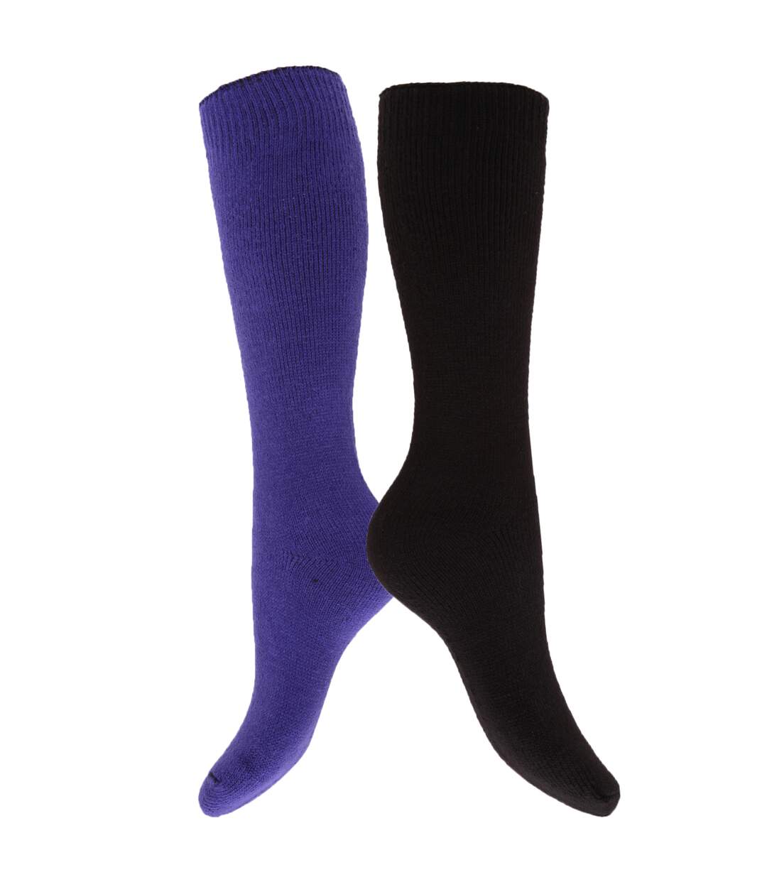 Chaussettes thermiques hautes (2 paires) - Femme (Violet/Noir) - UTW259