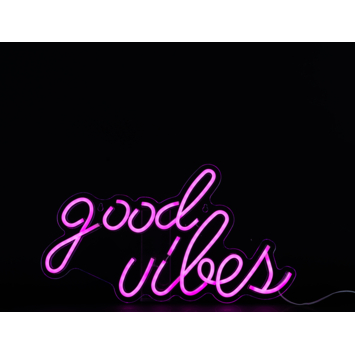 Neon wandlamp Good Vibes 42x24cm