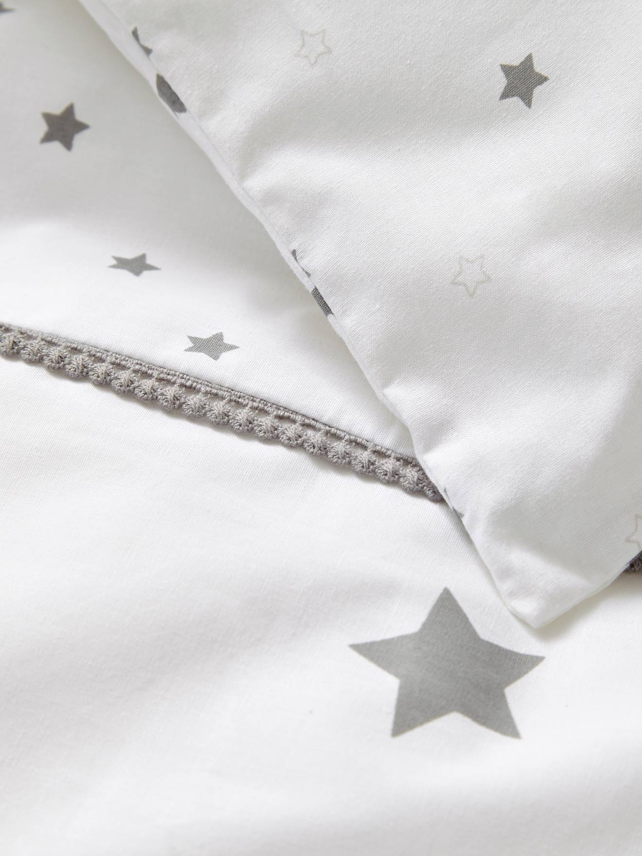 Capa de edredom Starry Rain branca/cinza