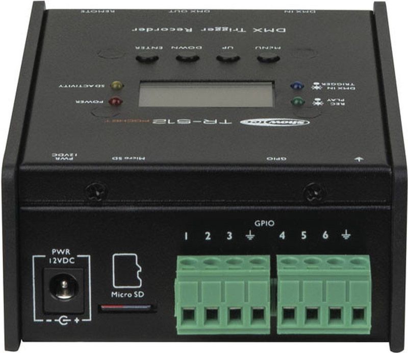 DMX TR 512 - DMX Recorder - Met Trigger / Sensor