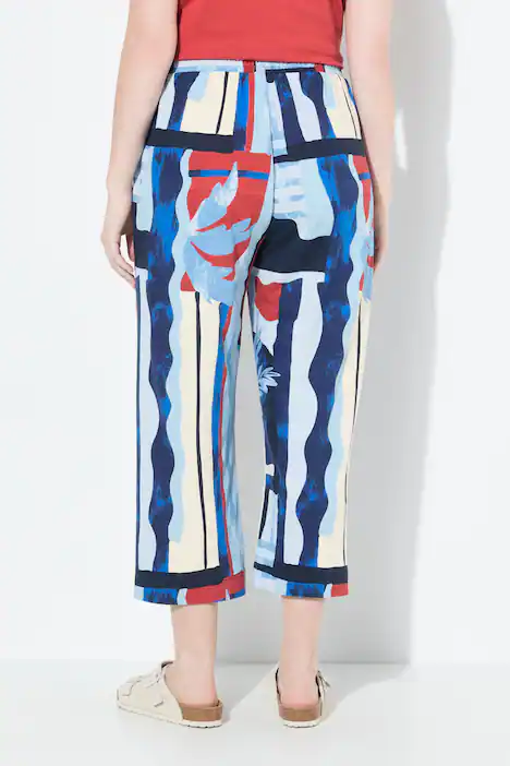 Jersey-Culotte, Vasen, weites Bein, Biobaumwolle, marine