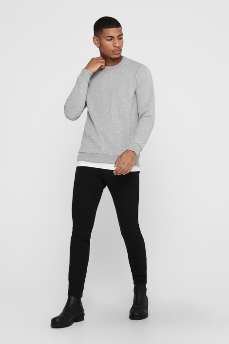 Only & Sons grijze heren trui