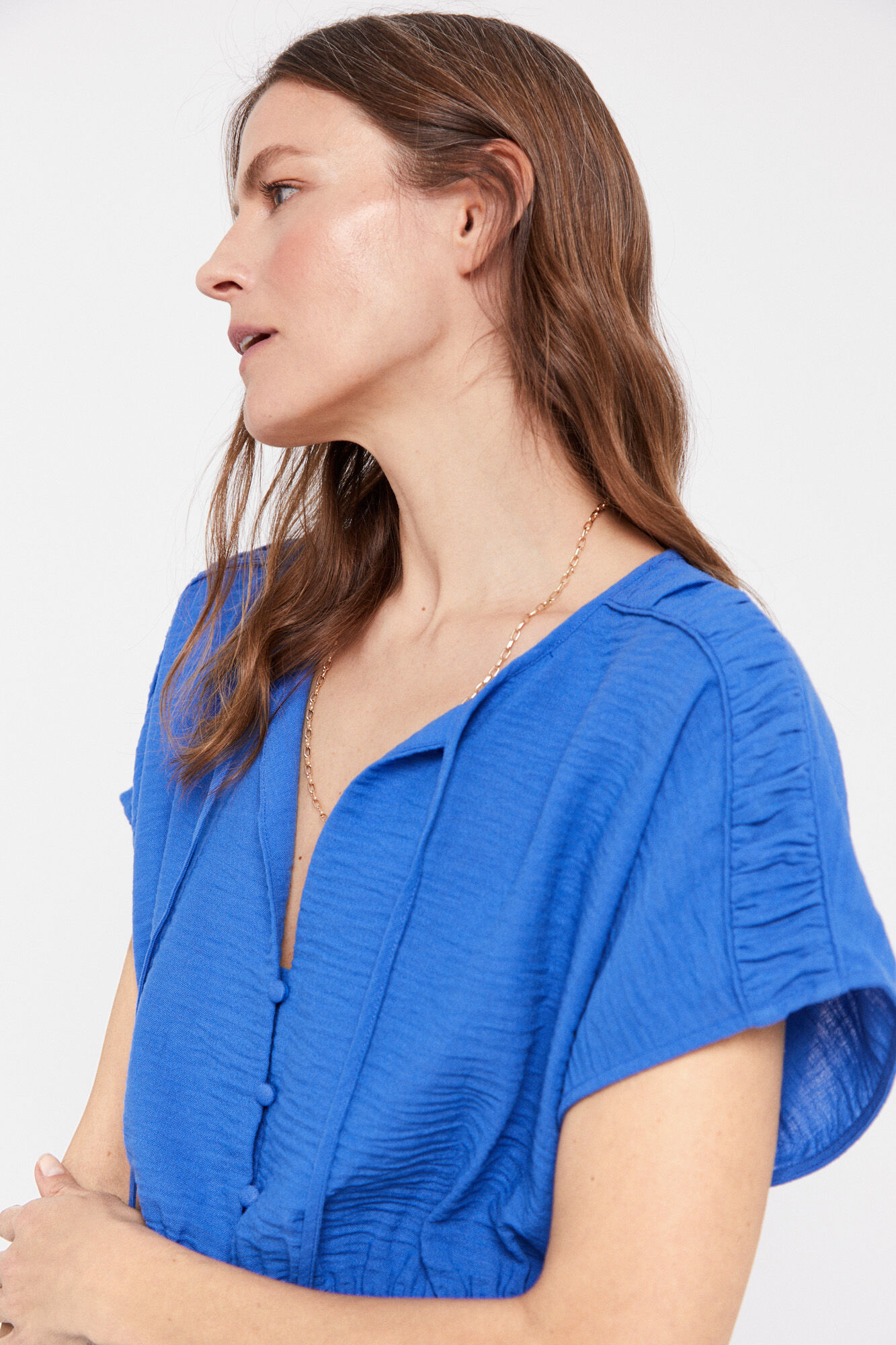 Blusa elástica - Azul
