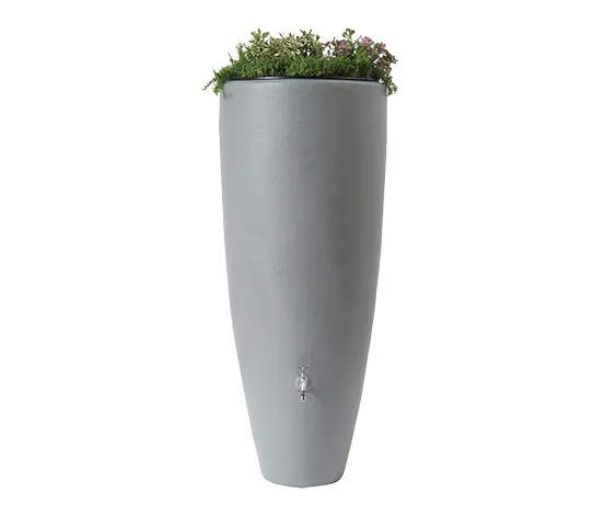Garantia 2-in-1-Regentonne-Komplett-Set, ca. 300 l, dunkelgrau
