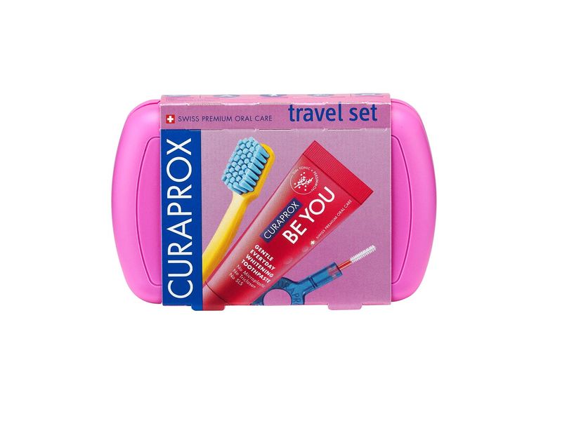 CURAPROX Travel Set rose CS 5460 Wassermelone Reise-Set für die Zahnhygiene