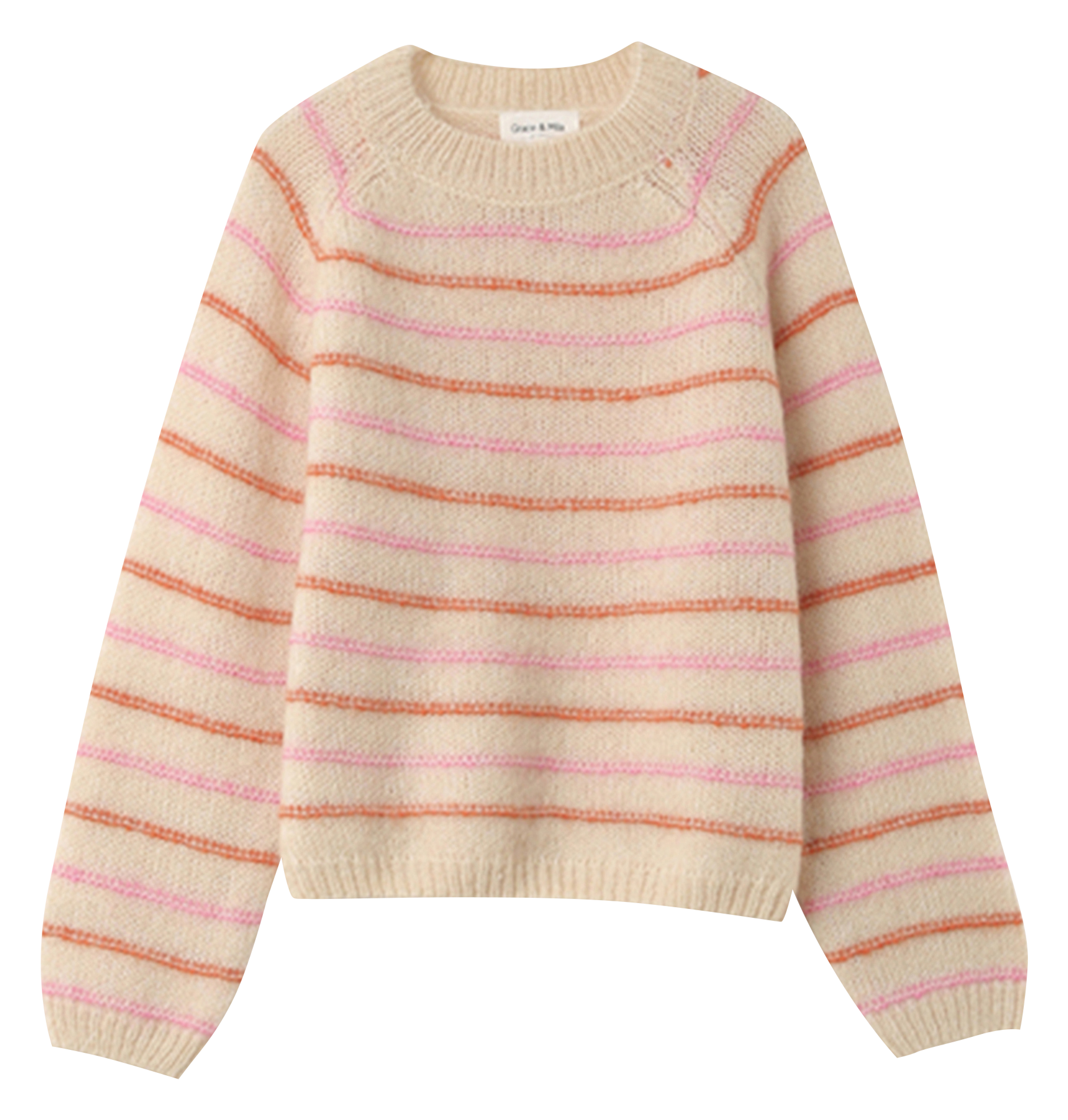 NAUSICA - Pull col rond en laine mélangée | Beige