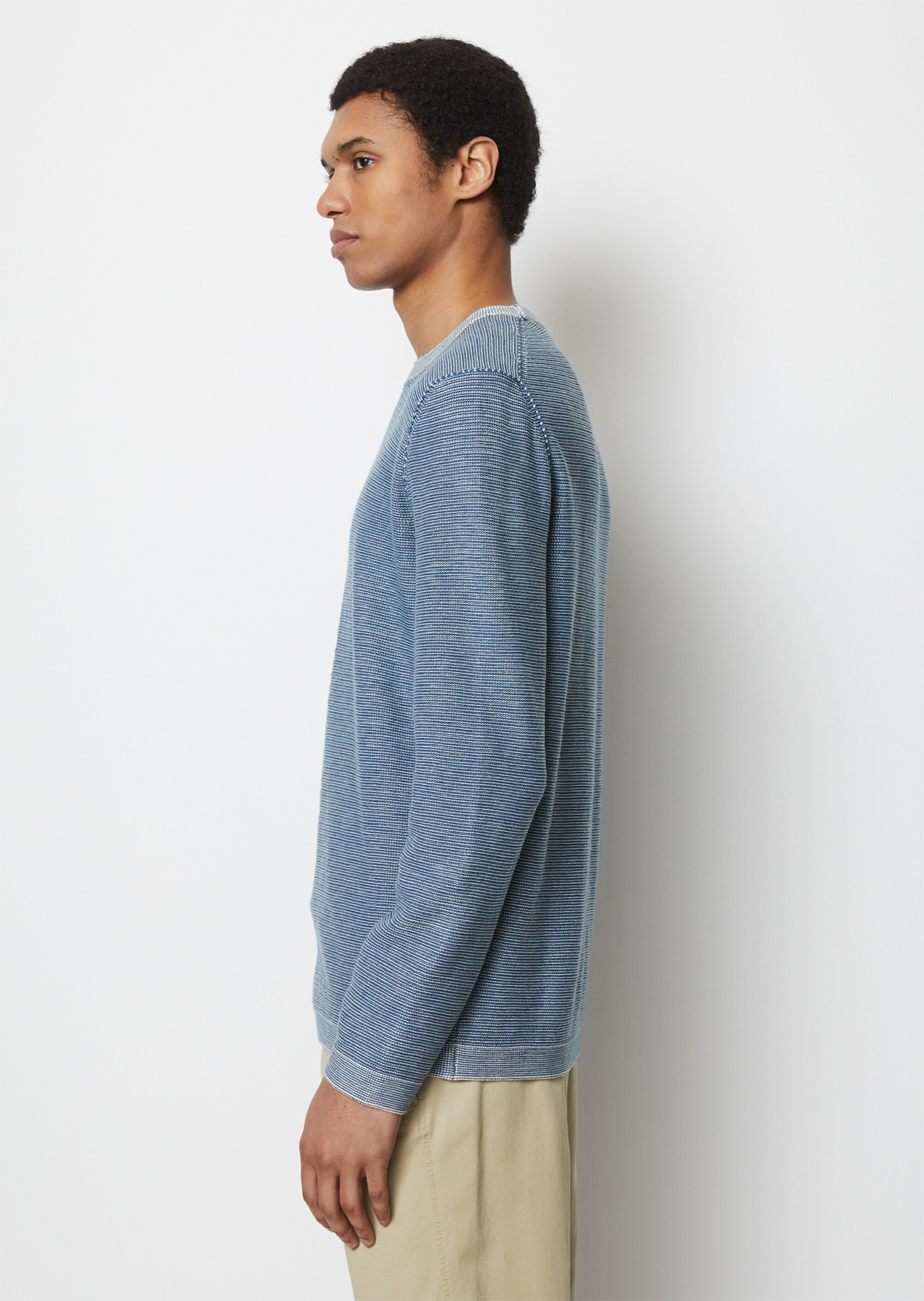 Pullover regular aus Bio-Baumwolle und Leinen