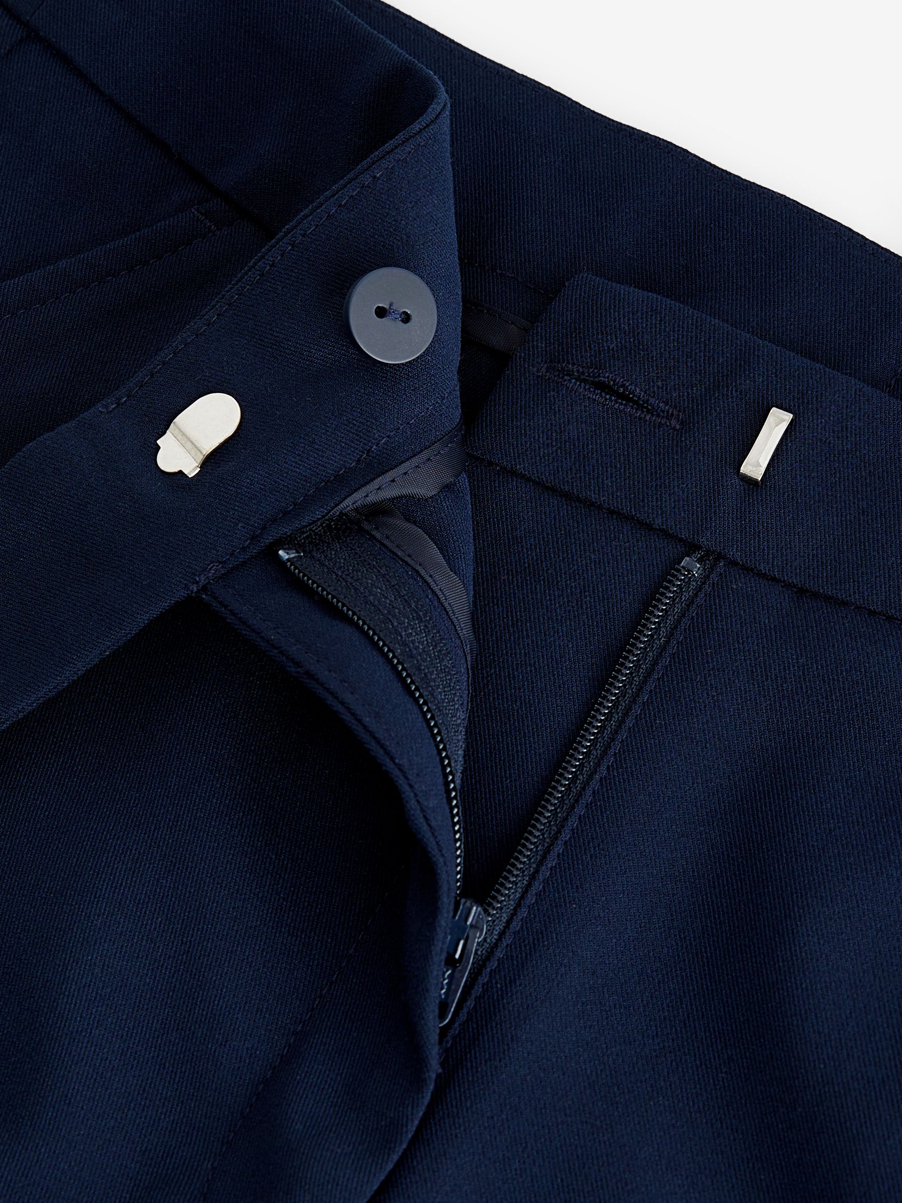 Donkerblauw - Schoolbroek met rechte voorkant (3-18 jr)
