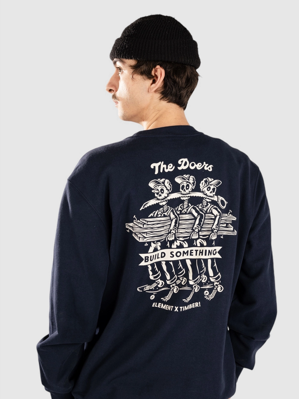Element Timber Skeleton Gang Crew Sweater eclipse navy