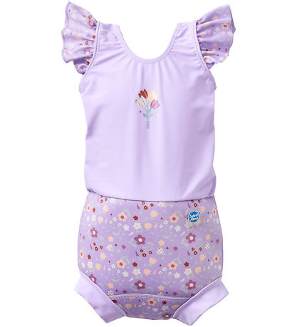 Splash About BleBådedragt - Happy Nappy Costume - Lilac Spring