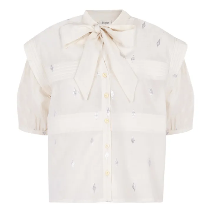 JoSephine Blouse Noeud Mojito Métallisée | Ecru