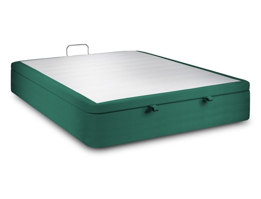 SOMMEIL DE PLOMB - Sommier 140 x 190 Sommier coffre velours vert 140x190 h39cm