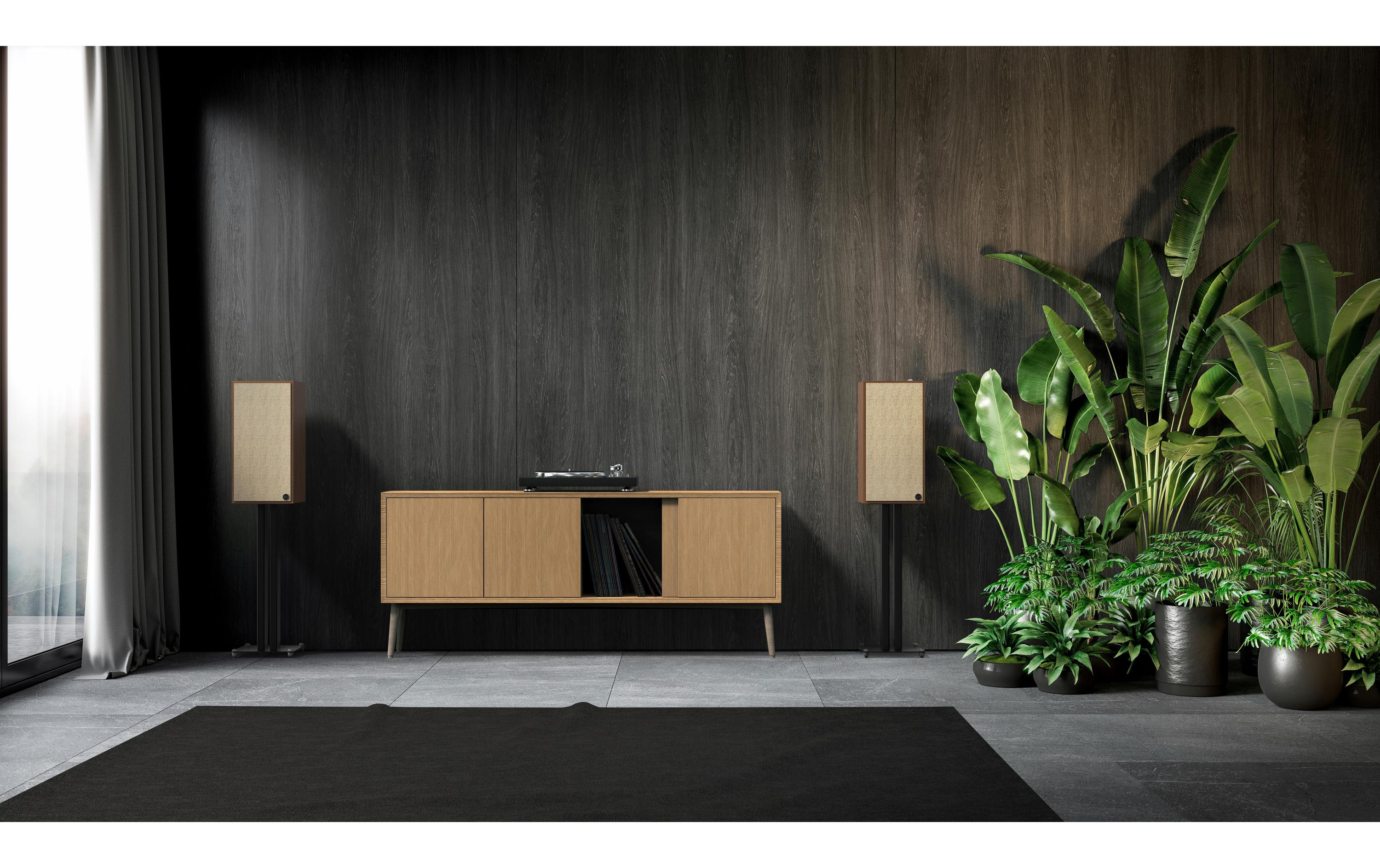 Regallautsprecher Paar The Nines – Walnuss<br>Aktivlautsprecher-Paar mit Bluetooth und digitalen Anschlüssen