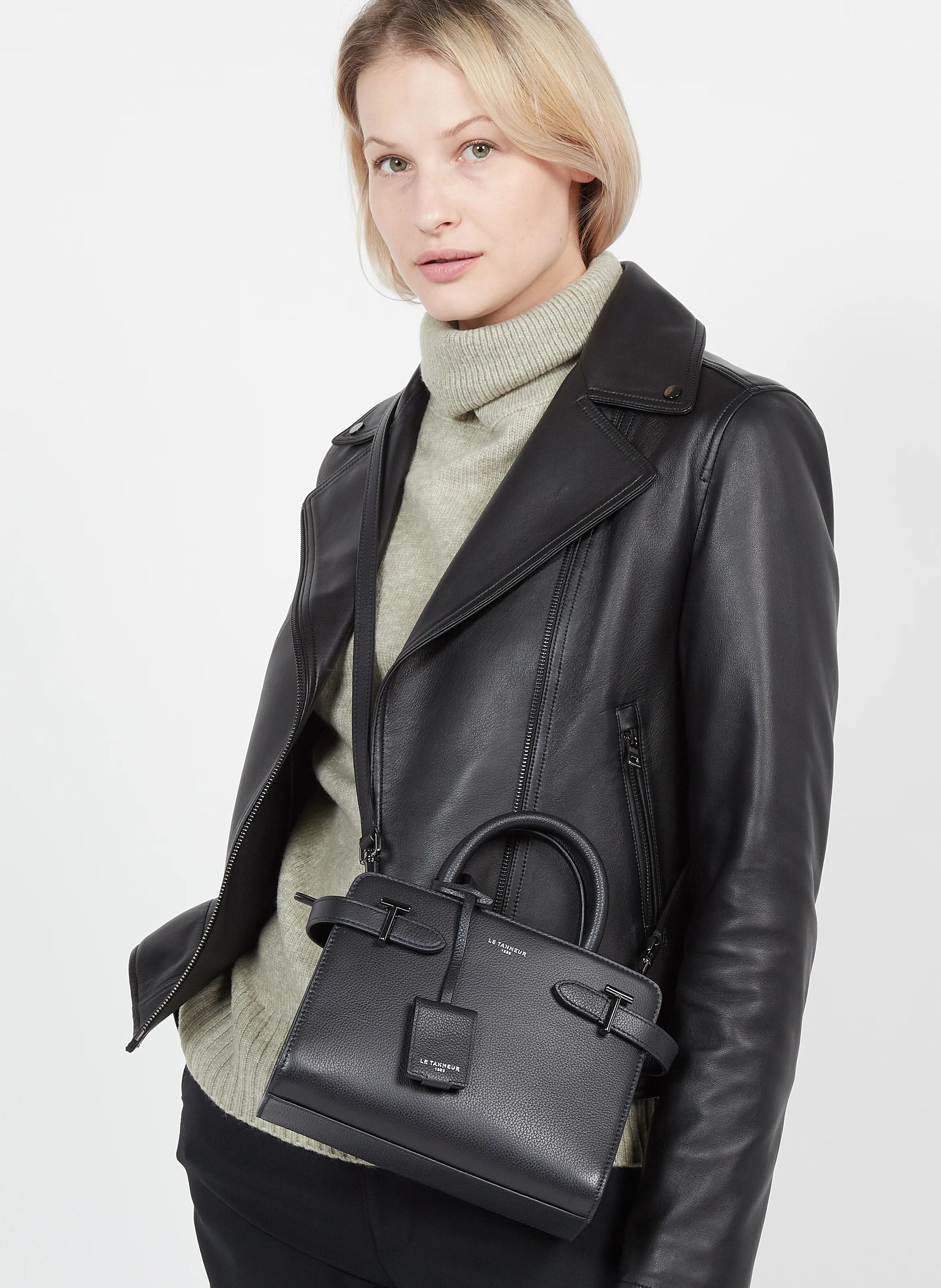 EMILIE - Sac à main en cuir| Noir
