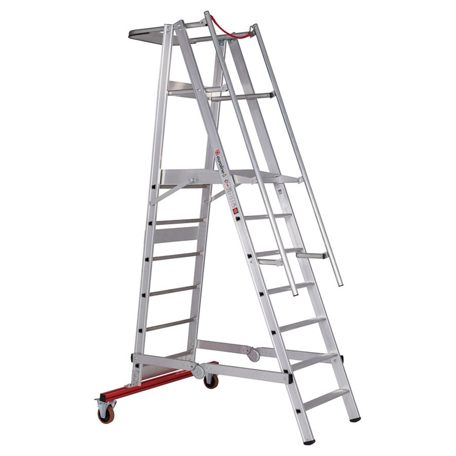 Euroline Premium 32777 Mobiele platformladder, 7 treden