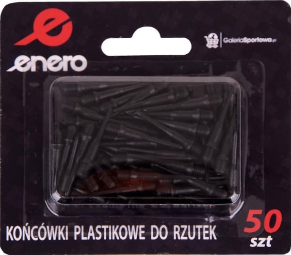 Enero Plast dartspiss - reservedeler 50 stk, Enero sort