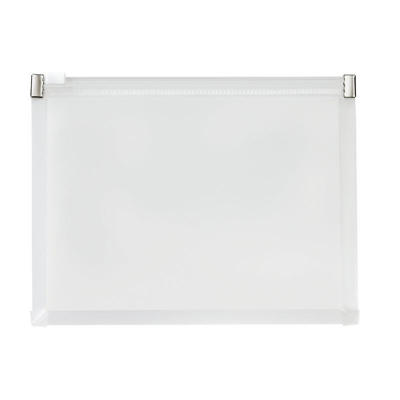 Kolma Dokumententasche Easy, Zip, A6, genarbt, transparent