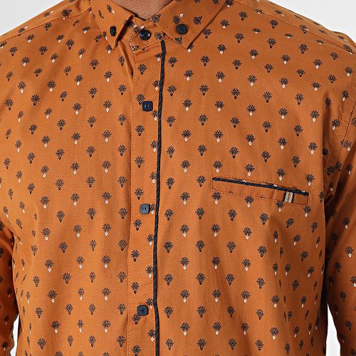 Chemise Manches Longues Camel
