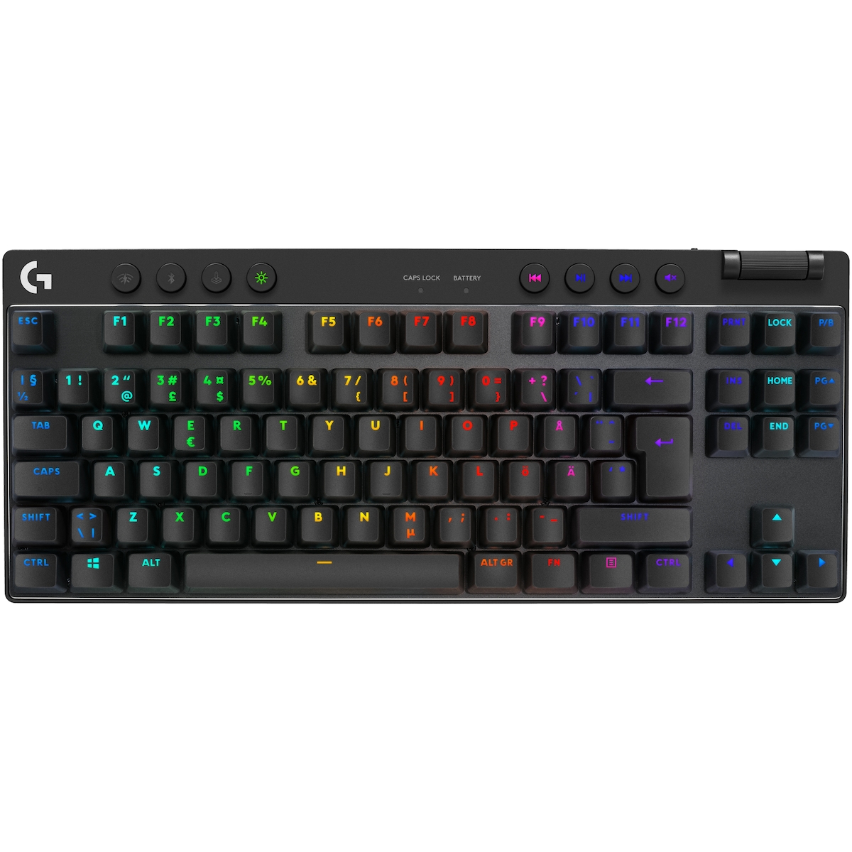 Logitech G PRO X TKL Lightspeed Tactile trådløst gamingtastatur (sort)