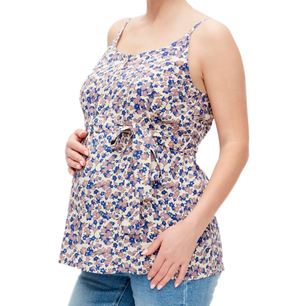 Mamalicious Débardeur Beige/Violet Femme Mamalicious Celia