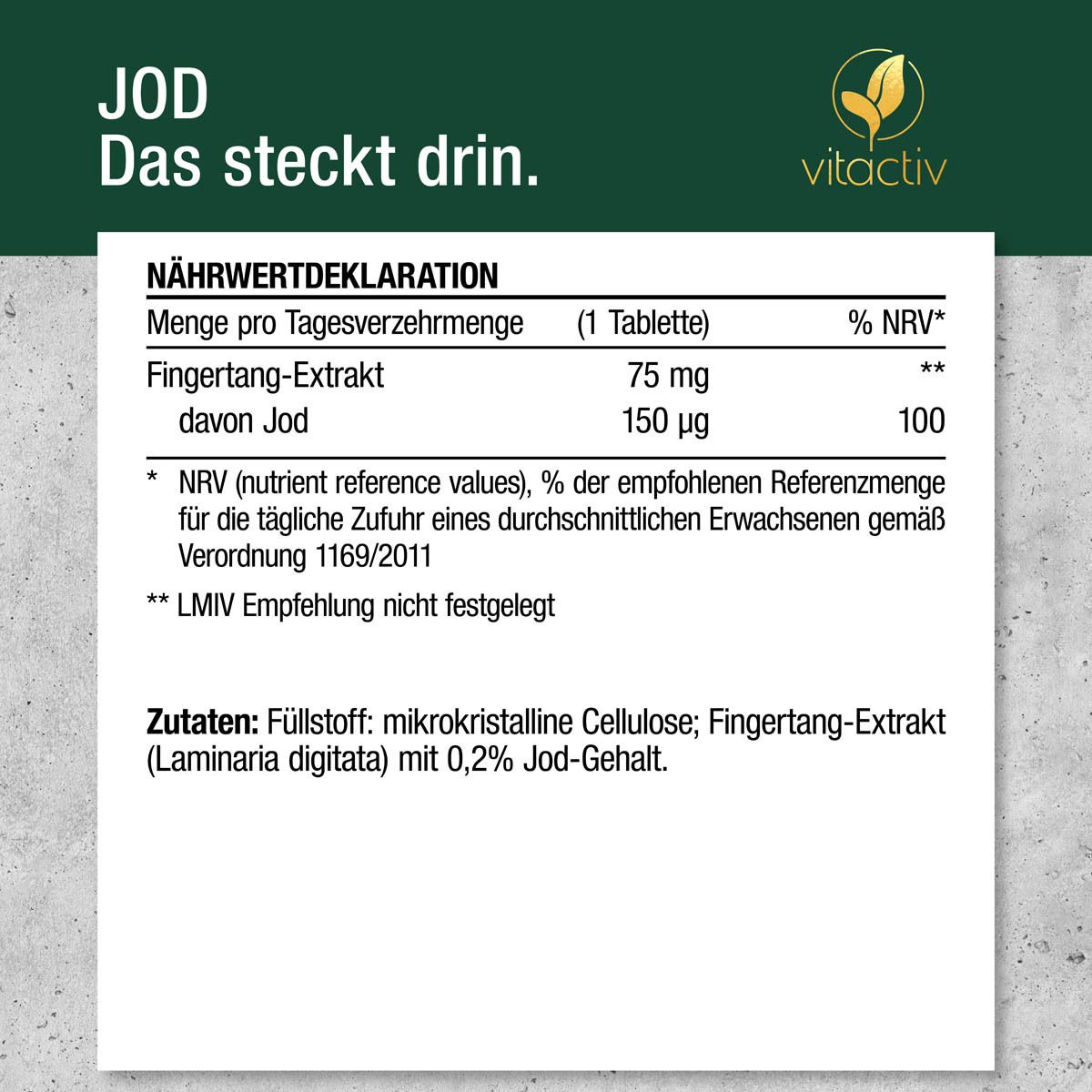 Vitactiv -  JOD Tabletten
