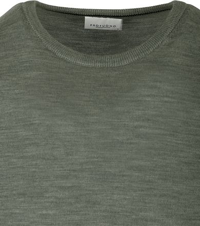 Profuomo Pullover Merinowol Donkergroen PP2J00005F kopen