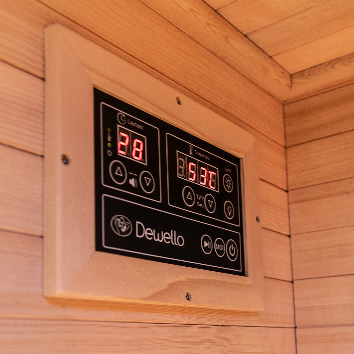 Dewello® Infrarotkabine Infrarotsauna CALGARY 115cm x 105cm inkl. 5 Vollspektrumstrahler, Farblichttherapie, LED