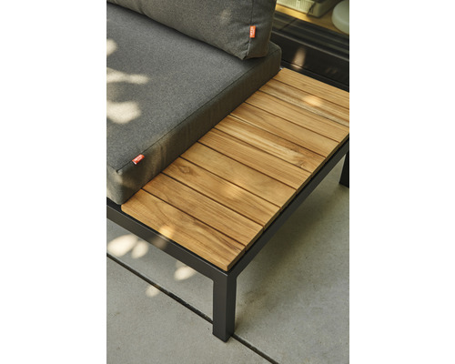 Linkermodule Alvida textielstof 2-zits mat-antraciet